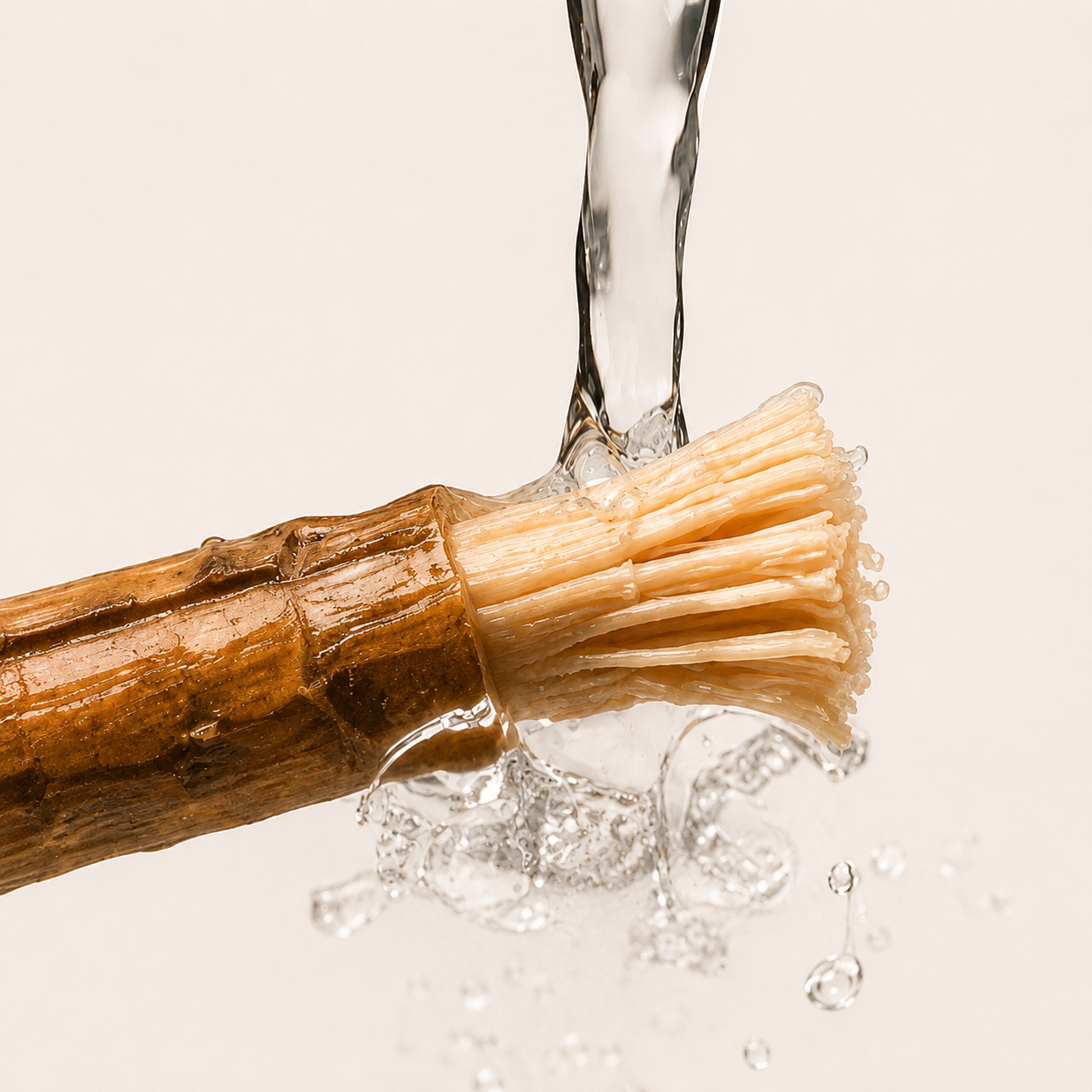 Rinsing a miswak after use